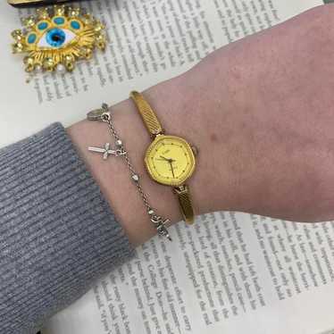 Vintage Gold Tone Dainty Women's Watch