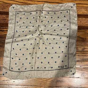 VTG LIBERTY OF LONDON SILK Tan/Blue Ladybug 17” Sc