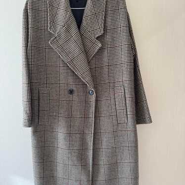 ZARA plaid long coat, size S