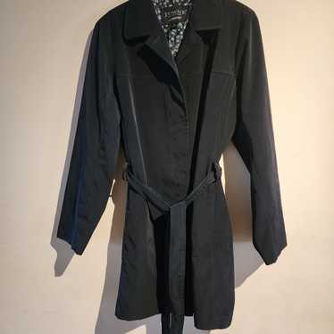 Towne Collection by London Fog Black Trench Coat