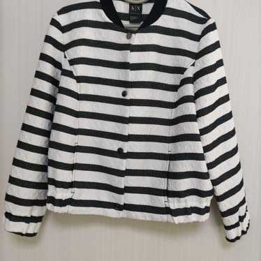 AIX Black and White Stripe Jacket