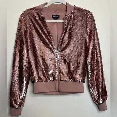 Bebe Rose Gold Sequin Jacket