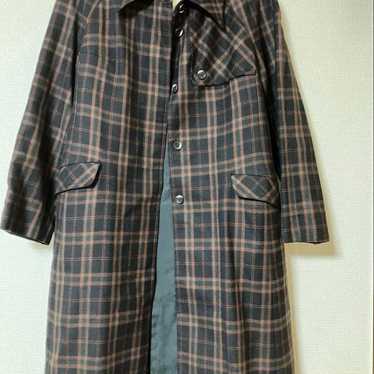 Checked patterned long coat ☆ Onward ☆ Vintage ☆ R