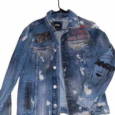 ZARA Distressed Denim Jacket