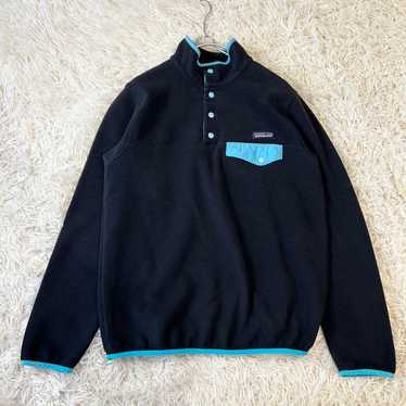 Patagonia Snap-T Fleece Black Light Blue Jacket