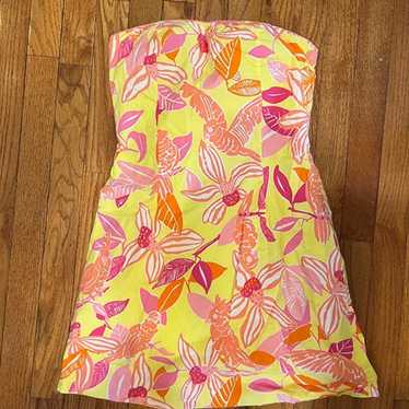 Vintage Lilly Pulitzer Strapless Dress Size 8