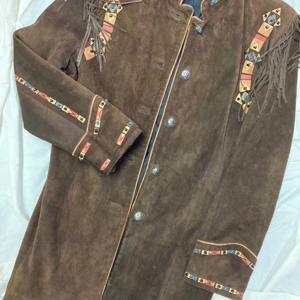 Vintage Char Santa Fe Suede Fringe Jacke - image 5