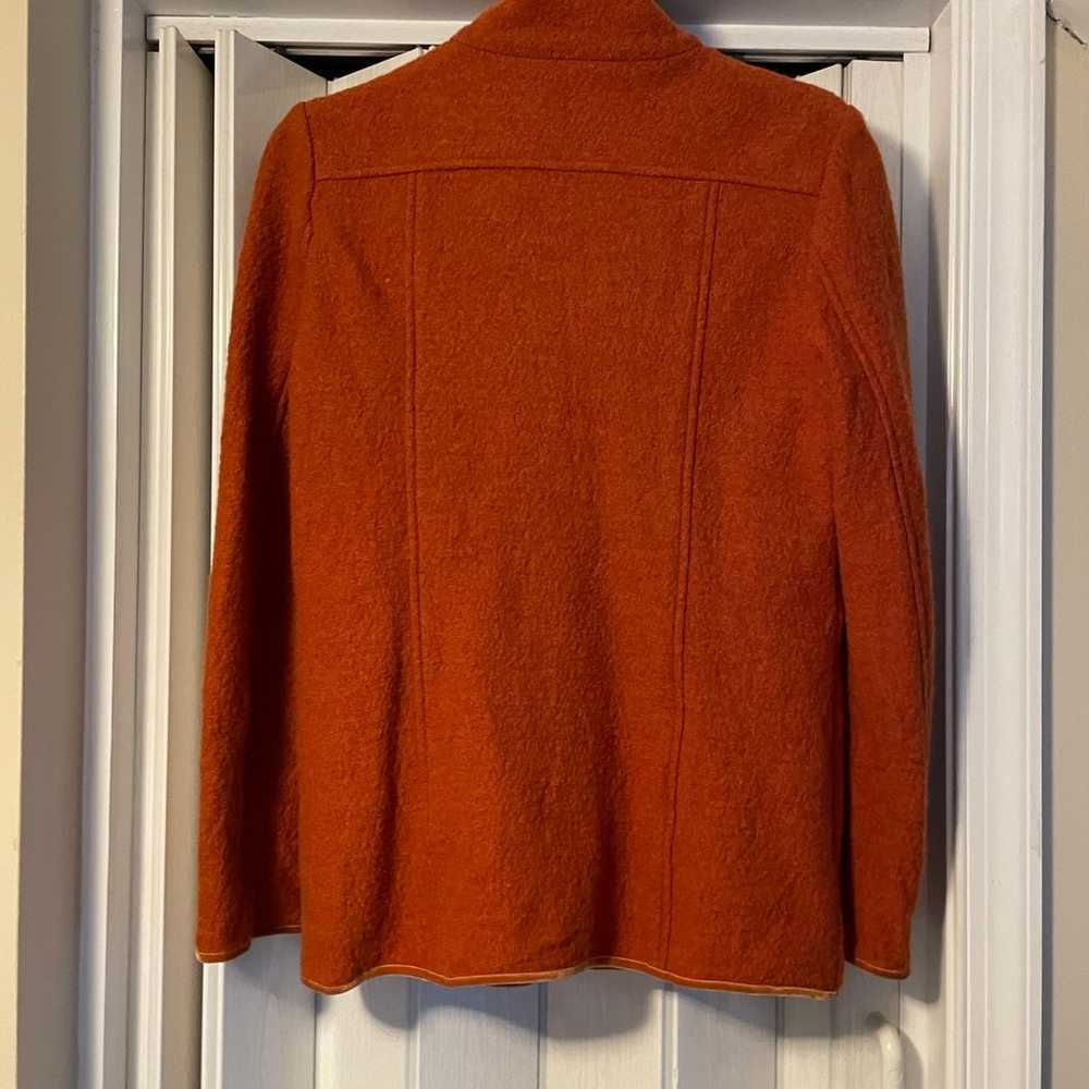 J Peterman Rust Wool Button Down Coat. Like New. - image 2