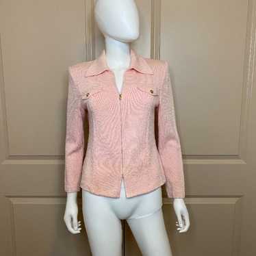 ST. JOHN COLLECTION Pale Pink Zip Up