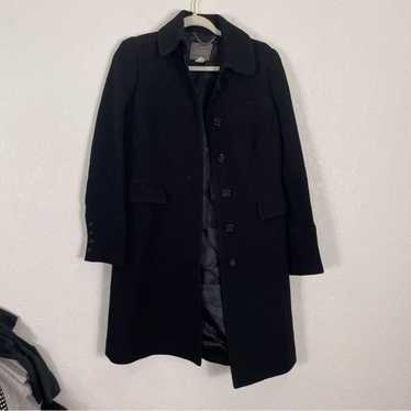 J. Crew Black Wool Long Button Front Jacket