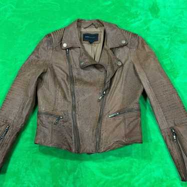 BCBGMaxAzria Cognac Leather Jacket