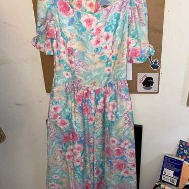 70s puff sleeve dress - Gem
