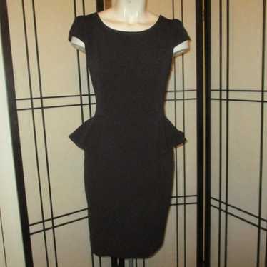 vintage Carole Little cap sleeve knit peplum dress