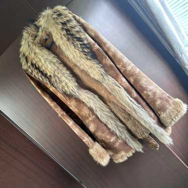 Rabbit fur long coat, size M, rabbit fur, fur coat