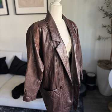 Brown Genuine Leather Donna Pelle Jacket