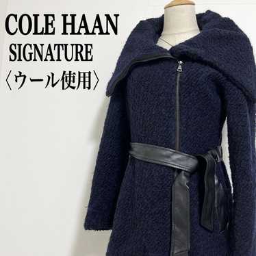 【COLE HAAN】SIGNATURE Wool Blend Mélange Big Collar