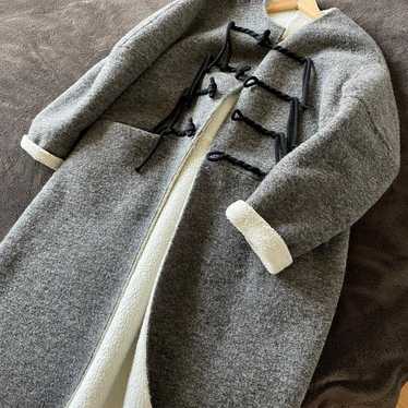 korean brand 100% wool grey coat