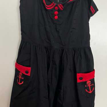 Hell Bunny Vixen Red & Black Dress