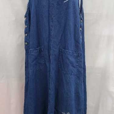 Vtg Jane Ashley Sleeveless Denim Dress