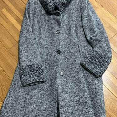 ZARA WOMAN ウール混合 ヘリンボーン柄 コート グレー ZARA WOMAN ウール混合 ヘリンボーン柄 コート グレーニット