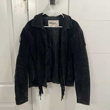 Wilsons Leather and Suede Fringe Coat