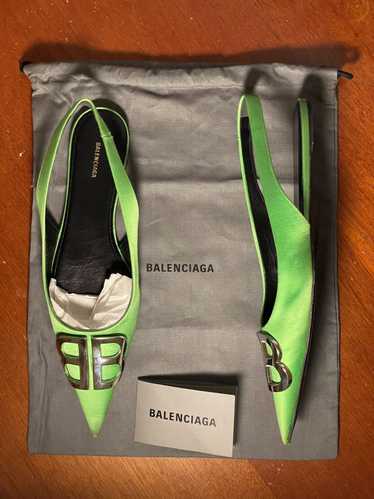 Balenciaga Balenciaga BB knife flat slingback sati