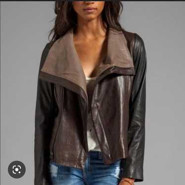 Vince A-Line Lambskin Leather Jacket