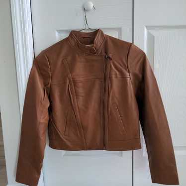 Michael Kors Brown Leather Jacket