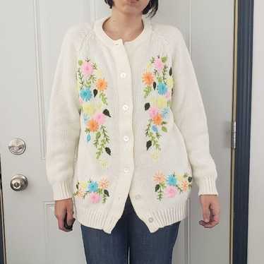 60s/70s Floral Cardigan