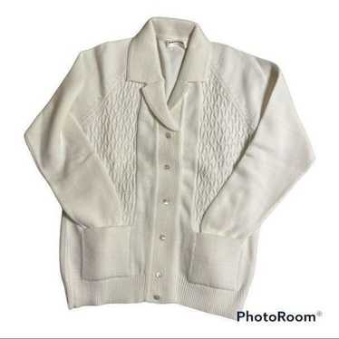 Vintage Creamy White shawl neck cardigan nwot