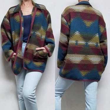 Vintage The Limited Southwestern Aztec Wool Jacket