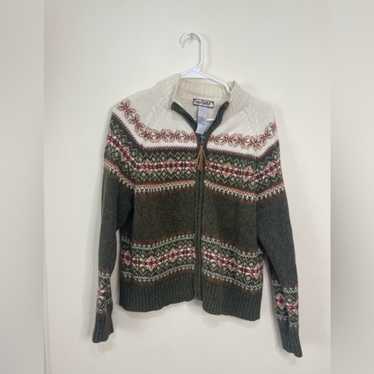 Tiara International Fair Isle MCM Mock Neck Sweate