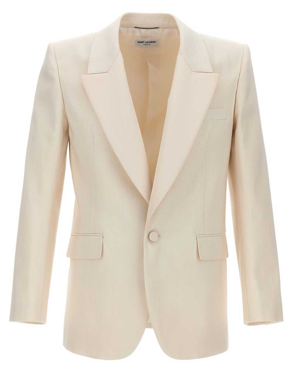 ジャケット SAINT LAURENT Single-breasted blazer Beige Saint Laurent Pinstripe Single-Breasted Blazer Jacket