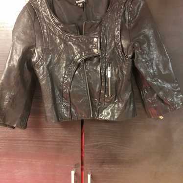 Bebe Leather Crop Jacket