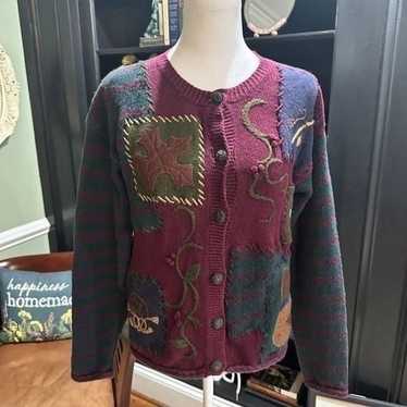 Bryn Connelly Vintage Fall Themed Cardigan Size Sm