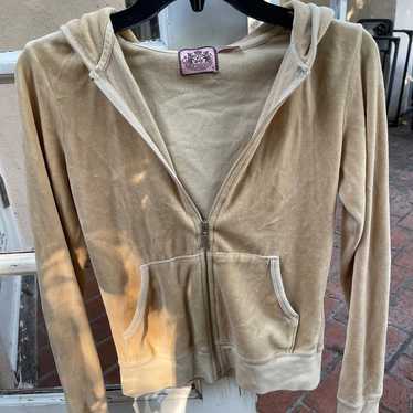 Y2K Vintage Juicy Couture Beige Velour Jacket