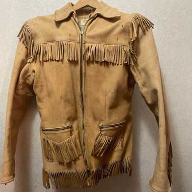 Jacket fringed leather