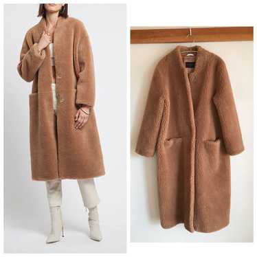 【Extreme Beauty】 H BRAND LOUIS FAUX FUR COAT-TAN