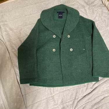 45R Alpaca Blend Wool Peacoat Green