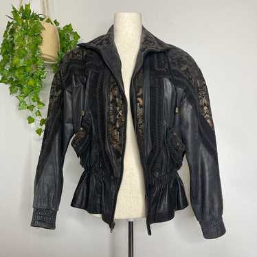 Vintage Euro Top Mond of California Leather Jacket