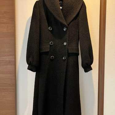 Max Mara black wool coat double-breasted.