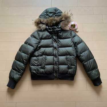 Burberry Blue Label Down Jacket Real Fur Nova Check 38 | eBay
