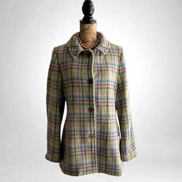 Coach Plaid Tattersall Tweed Wool Coat Jacket