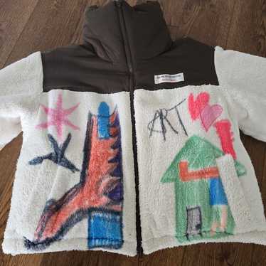 Themuseumvisitor CRAYON ART PRINTED FLEECE JUMPER