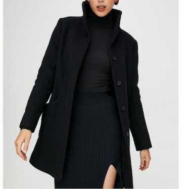 Aritzia Wilfred Cocoon Navy Coat