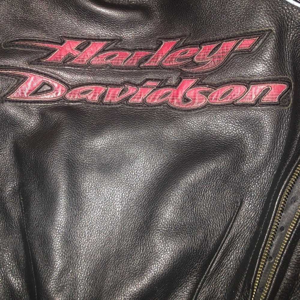 VTG HARLEY DAVIDSON LEATHER BIKER JACKET - image 10