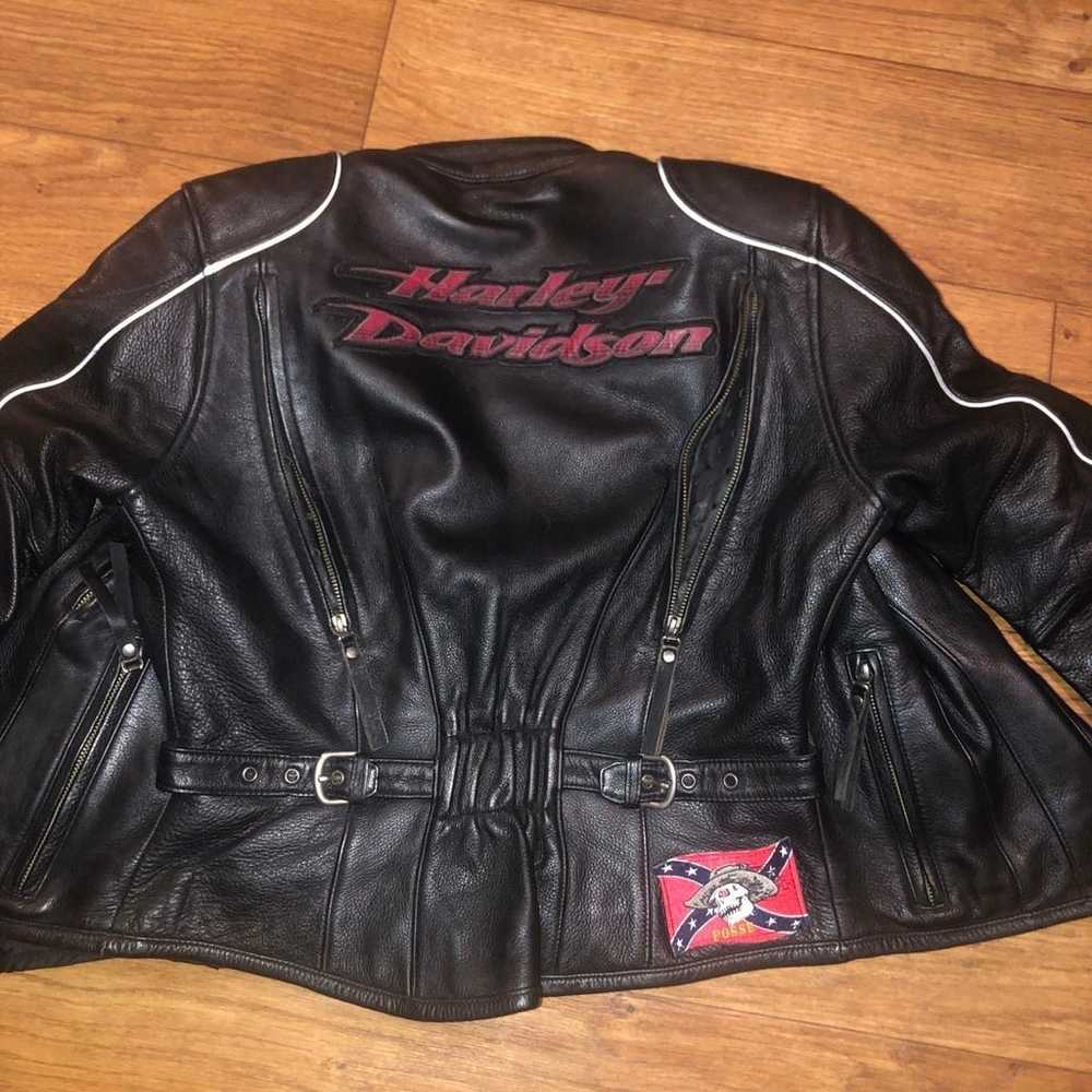 VTG HARLEY DAVIDSON LEATHER BIKER JACKET - image 1