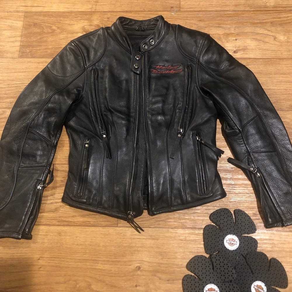 VTG HARLEY DAVIDSON LEATHER BIKER JACKET - image 2