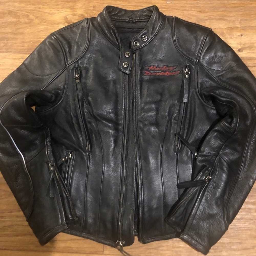 VTG HARLEY DAVIDSON LEATHER BIKER JACKET - image 3