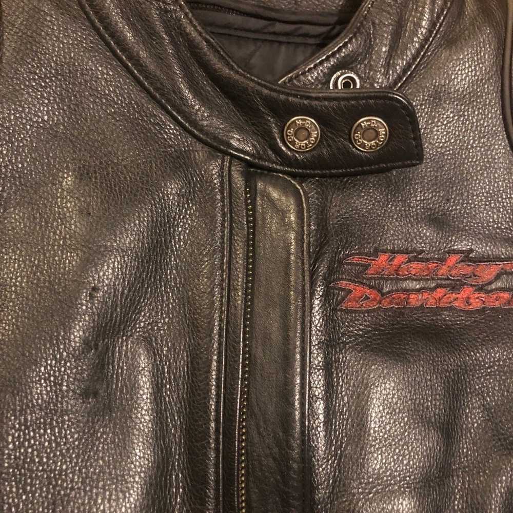 VTG HARLEY DAVIDSON LEATHER BIKER JACKET - image 4